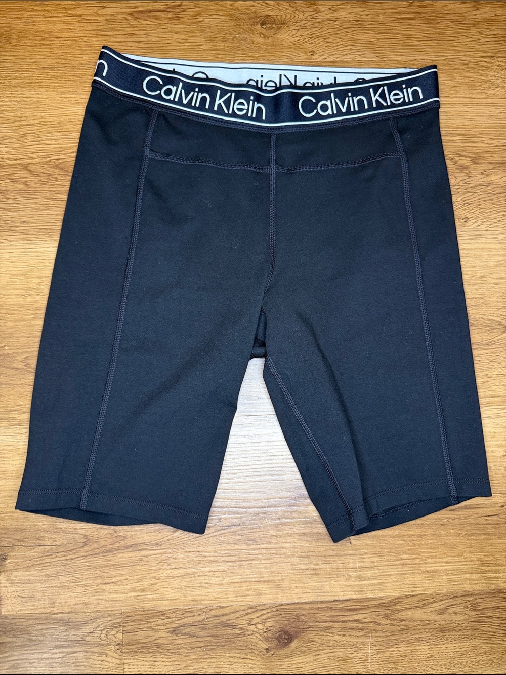 Calvin Klein Performance Bike Shorts Stretch Activewear Workout Elastic Waist M